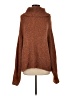 Something Navy Tweed Brown Turtleneck Sweater Size XS - photo 1