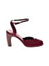 Vis a Vie Burgundy Heels Size 5 1/2 - photo 1