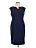 Kasper Solid Blue Cocktail Dress Size 10 (petite) - photo 1