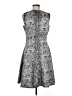 Pink Tartan 100% Polyester Animal Print Silver Cocktail Dress Size 6 - photo 2