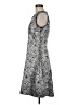 Pink Tartan 100% Polyester Animal Print Silver Cocktail Dress Size 6 - photo 5