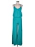 Olivia K Color Block Teal Jumpsuit Size M - photo 1