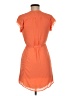 H&M 100% Polyester Solid Orange Casual Dress Size 6 - photo 2