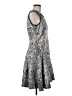 Pink Tartan 100% Polyester Animal Print Silver Cocktail Dress Size 6 - photo 4