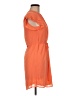 H&M 100% Polyester Solid Orange Casual Dress Size 6 - photo 4
