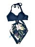 Cupshe Floral Blue Two Piece Swimsuit Size L - photo 1