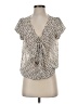 Max Edition 100% Polyester Ivory Short Sleeve Blouse Size S - photo 1
