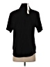 August Silk Black Short Sleeve Blouse Size S - photo 2