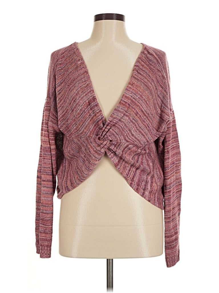 Pre-owned Maurices Cardigan Sweater In Burgundy