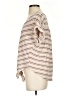 Alya Stripes Ivory Short Sleeve Top Size XS - photo 5