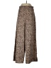 Shein 100% Polyester Animal Print Brown Casual Pants Size L - photo 1