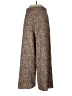 Shein 100% Polyester Animal Print Brown Casual Pants Size L - photo 2