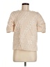 Hazel 100% Polyester Tan Short Sleeve Blouse Size M - photo 1