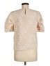 Hazel 100% Polyester Tan Short Sleeve Blouse Size M - photo 2
