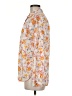 Garnet Hill Floral Orange Long Sleeve Blouse Size 8 - photo 5