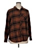 Gap 100% Cotton Plaid Brown Long Sleeve Button-Down Shirt Size XL - photo 1