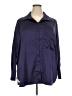 Ophelia Roe Solid Blue Long Sleeve Blouse Size 2X - photo 1