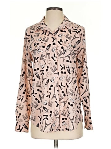 Karl Lagerfeld Paris Long Sleeve Blouse (view 1)