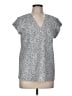 Hilary Radley Gray Short Sleeve Blouse Size M - photo 1