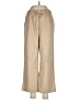 PROSECCO Solid Tan Linen Pants Size 8 - photo 1