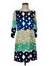 Old Navy 100% Polyester Print Green Casual Dress Size XS - photo 1