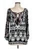 Soft Surroundings 100% Rayon Black 3/4 Sleeve Blouse Size L - photo 1