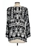 Soft Surroundings 100% Rayon Black 3/4 Sleeve Blouse Size L - photo 2