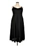 Torrid 100% Polyester Solid Black Cocktail Dress Size 2X Plus (2) - photo 1
