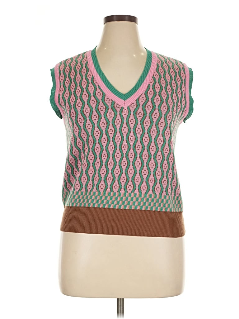 Pre-owned Unbranded Sweater Vest In Green
