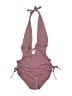 Vitamin A Solid Burgundy Swimsuit Top Size 10 - photo 1