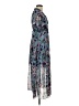 Unbranded 100% Polyester Floral Blue Cocktail Dress Size S - photo 4