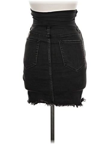 Pink Blush Denim Skirt (view 2)