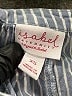 Isabel Maternity 100% Rayon Stripes Blue Short Sleeve Blouse Size XS Maternity - photo 6