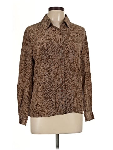 Charter Club Long Sleeve Silk Top (view 1)