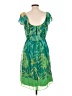 Max and Cleo 100% Polyester Tropical Green Cocktail Dress Size 10 - photo 2