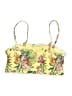 H&M 100% Polyester Floral Yellow Swimsuit Top Size 10 - photo 2