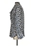 Banana Republic 100% Polyester Animal Print Blue Long Sleeve Blouse Size S - photo 5
