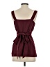 Line & Dot Burgundy Sleeveless Top Size S - photo 2