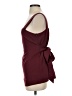 Line & Dot Burgundy Sleeveless Top Size S - photo 5