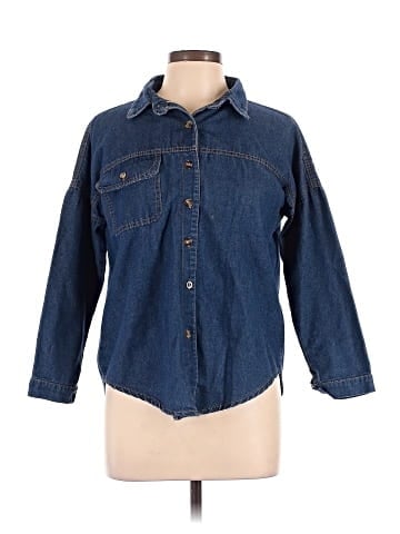 Assorted Brands 3/4 Sleeve Button-Down Shirt (view 1)