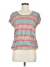 Boden Stripes Pink Short Sleeve Top Size 8 - photo 1