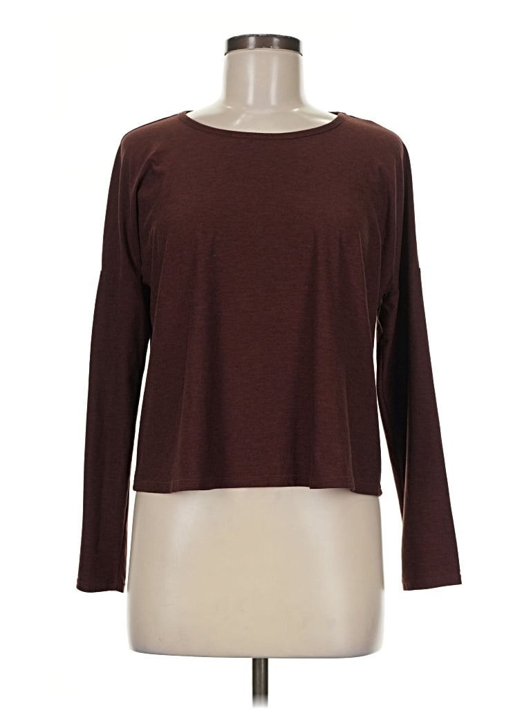 Pre-owned Beyond Yoga Long Sleeve T-shirt In Brown