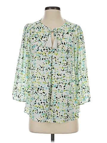 Kaari Blue 3/4 Sleeve Blouse (view 1)