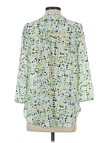 Kaari Blue 3/4 Sleeve Blouse (view 2)