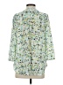 Kaari Blue 100% Polyester Green 3/4 Sleeve Blouse Size S - photo 2