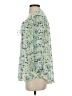 Kaari Blue 100% Polyester Green 3/4 Sleeve Blouse Size S - photo 5