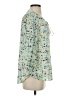 Kaari Blue 100% Polyester Green 3/4 Sleeve Blouse Size S - photo 4