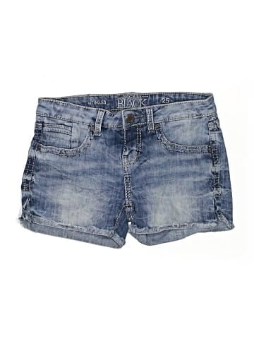 Buckle Black Denim Shorts (view 1)