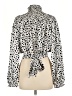 ChicMe 100% Polyester Polka Dots Ivory Long Sleeve Blouse Size L - photo 2