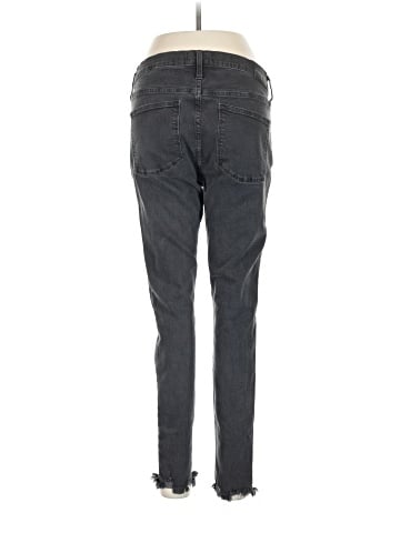 Madewell 9" Mid-Rise Skinny Jeans in Berkeley Black: Button-Through Edition (view 2)